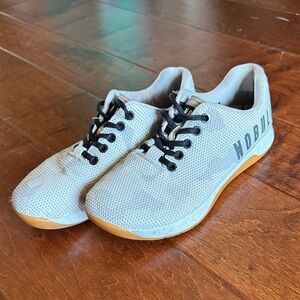 NOBULL Women’s Light Gray Mesh Trainer with Gum Sole